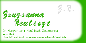 zsuzsanna neuliszt business card